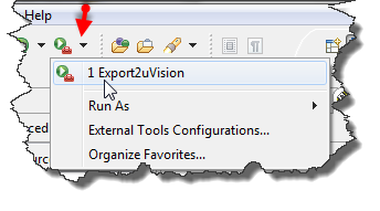 export2uvision with recent launch