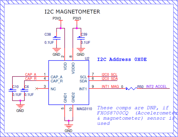 mag3110 magnetometer (source: frdm-kl46z schematics)