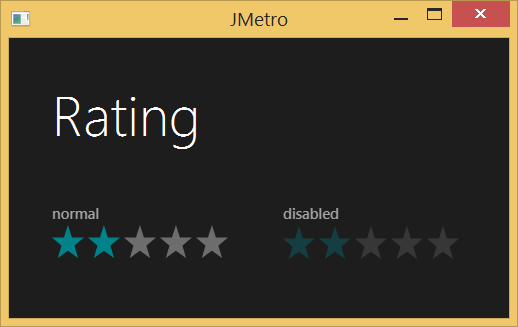 rating - dark theme