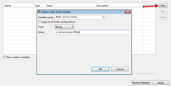 define a new build variable