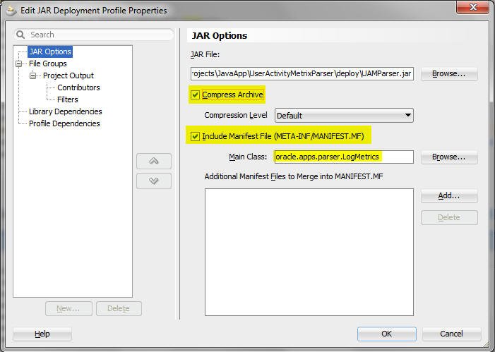 include manifest file