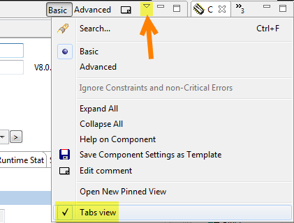 tabs view option