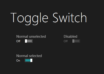 toggle switch (jmetro dark theme)