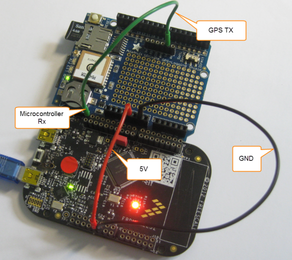 minimal gps to microcontroller connections