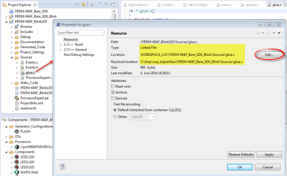 linked file properties