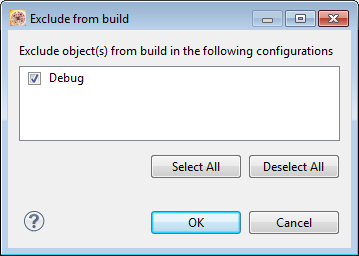 exclude from build with build configurations