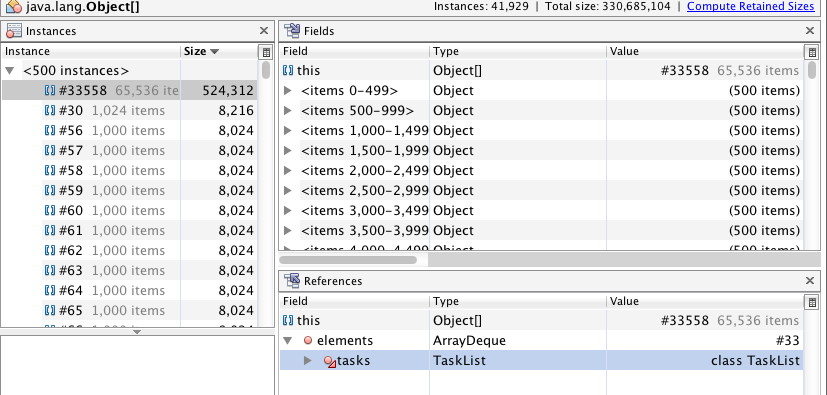 memory leak object references