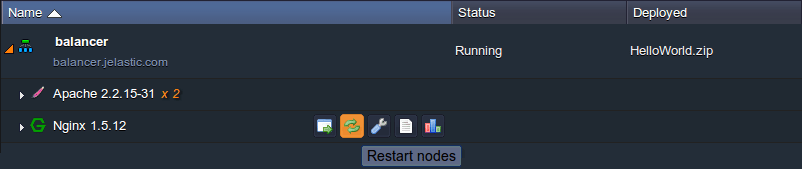 restart node