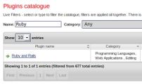 new plugin portal catalogue with live filtering.