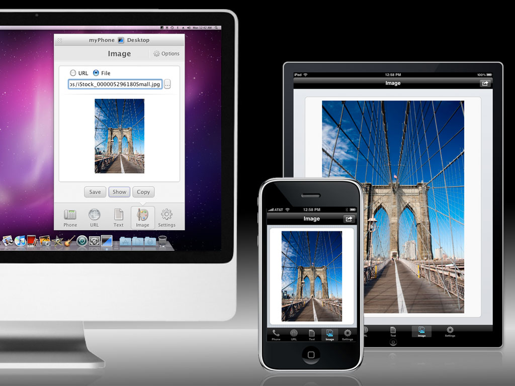 send images or photos to your iphone from any application or web browser…