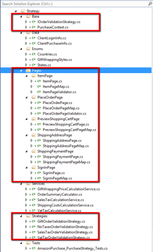 strategy design pattern code structure