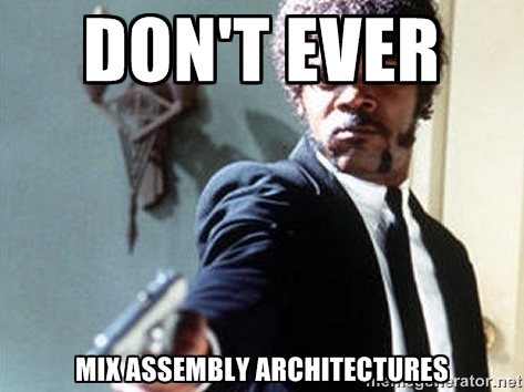 bitness-dont-mix-architectures