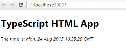 figure 5: simple html with typescript application in browser