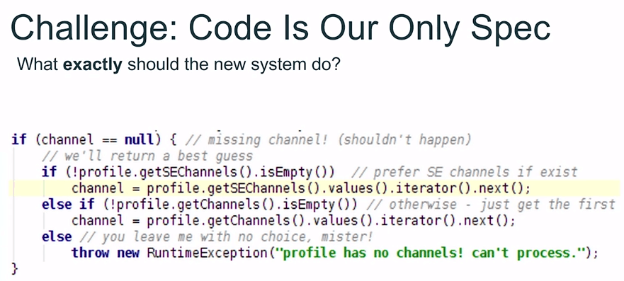 code is our only spec