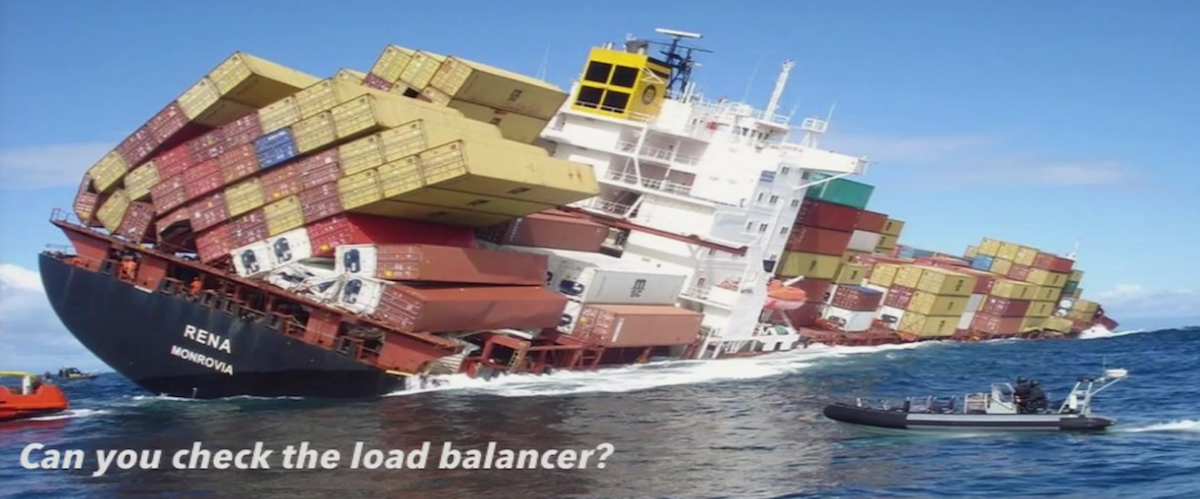 load balancer problems with microservices container