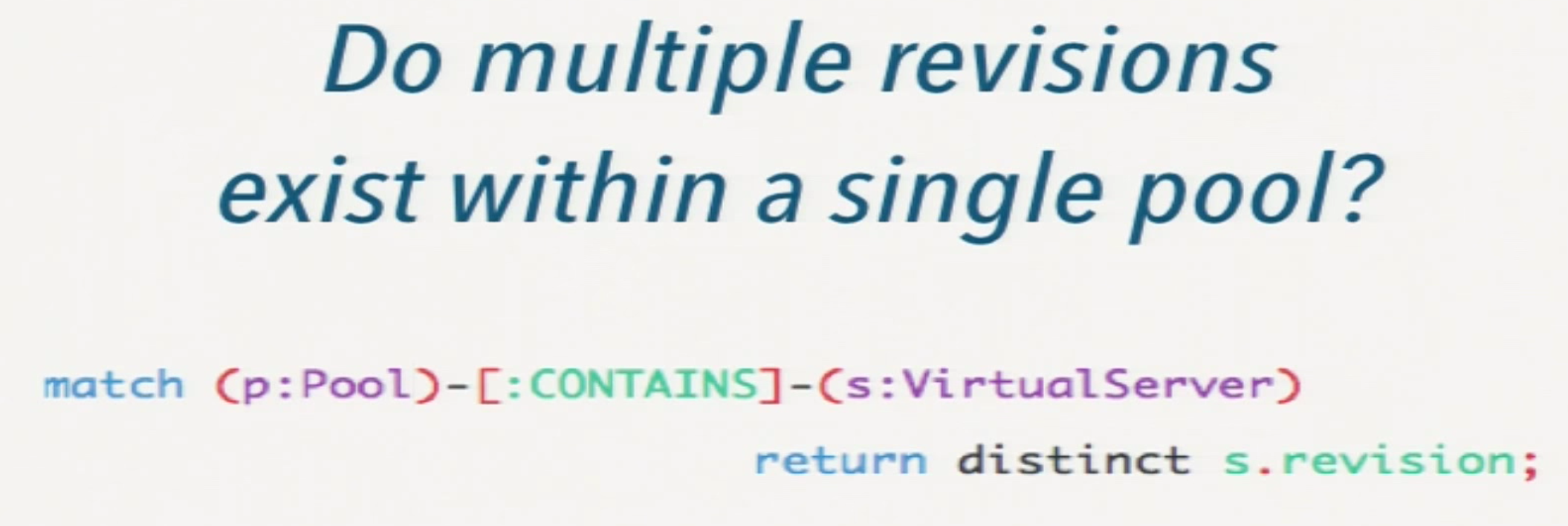 a cypher query to determine if multiple revisions exist within a single pool