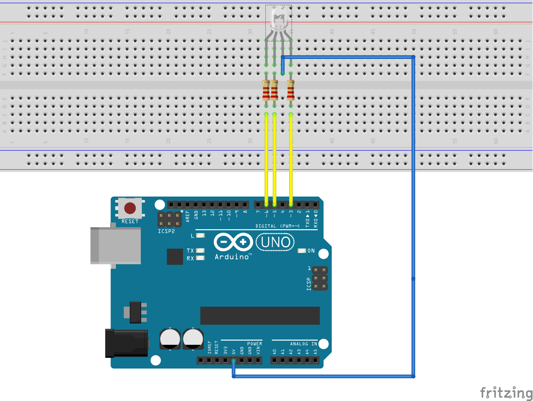 control rub led using arduino