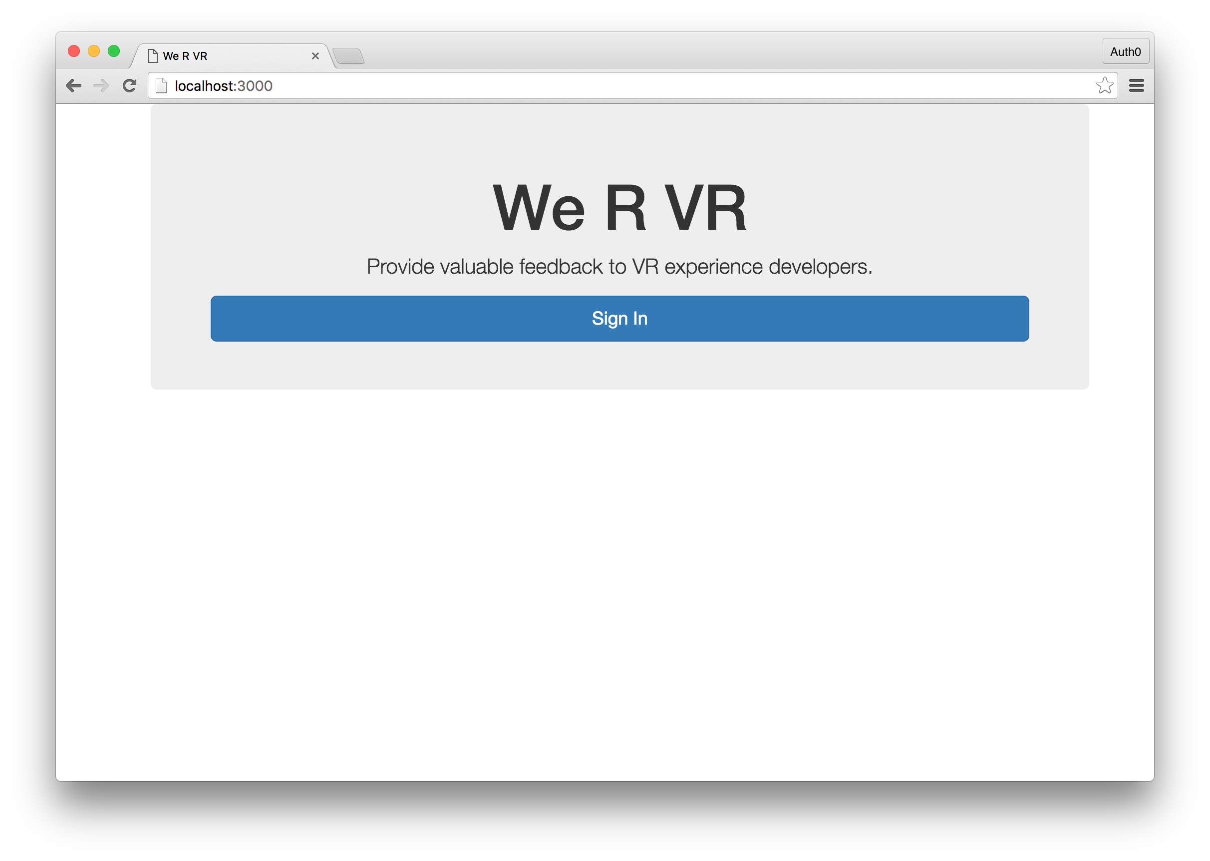 we r vr login page