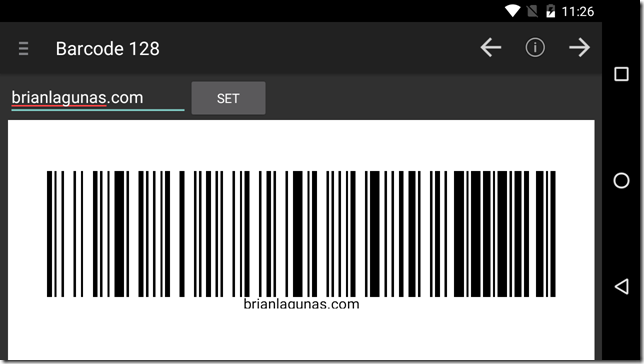 android code 128 barcode