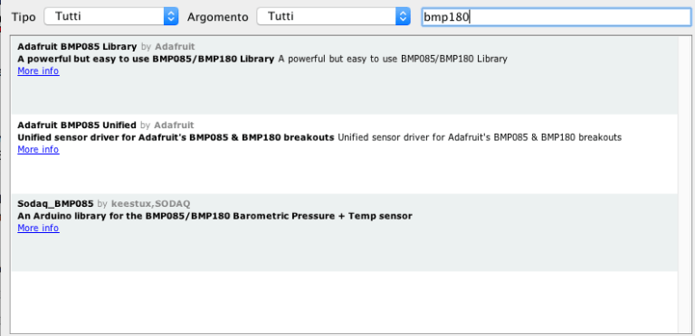 arduino bmp180 sensor library