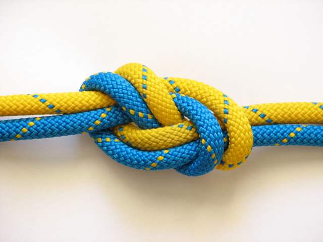 two knots in two pieces of rope