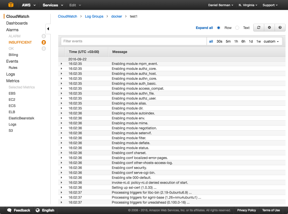 cloudwatch log stream