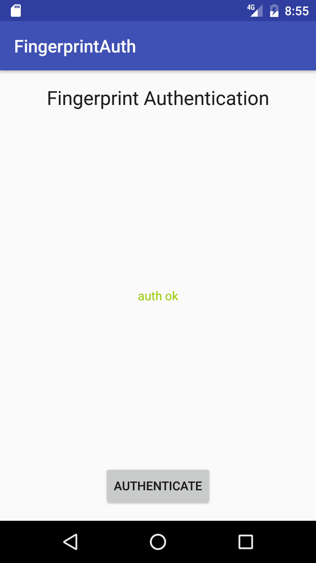 android authentication with finger
