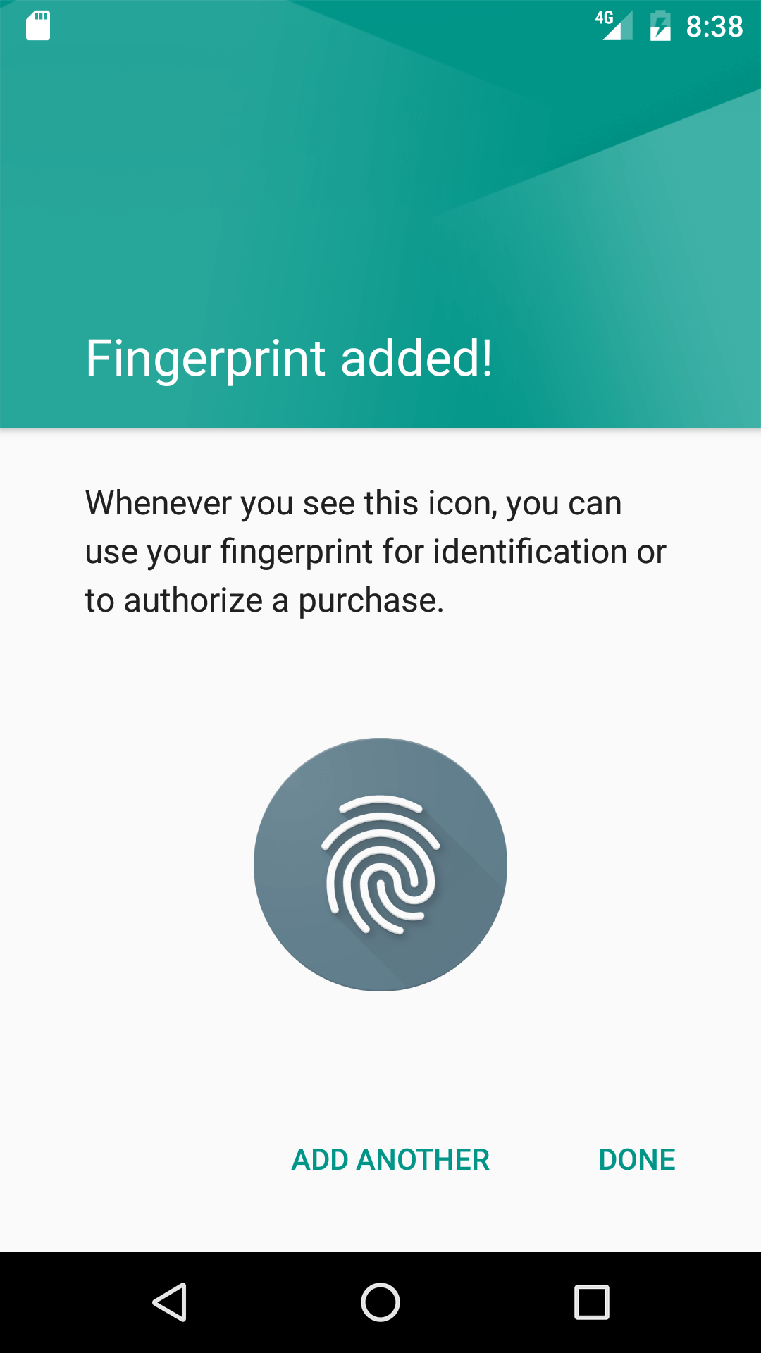 android avd fingerprint config