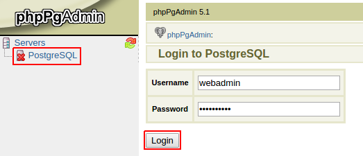 login postgresql