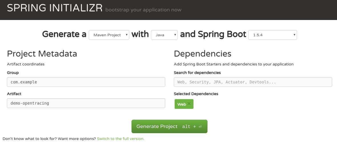 spring boot generator