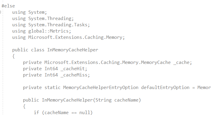 no highlight and no intellisense because we are in a conditional compilation branch that evaluates to false.