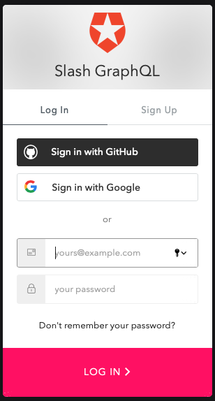 Slash Graph authentication