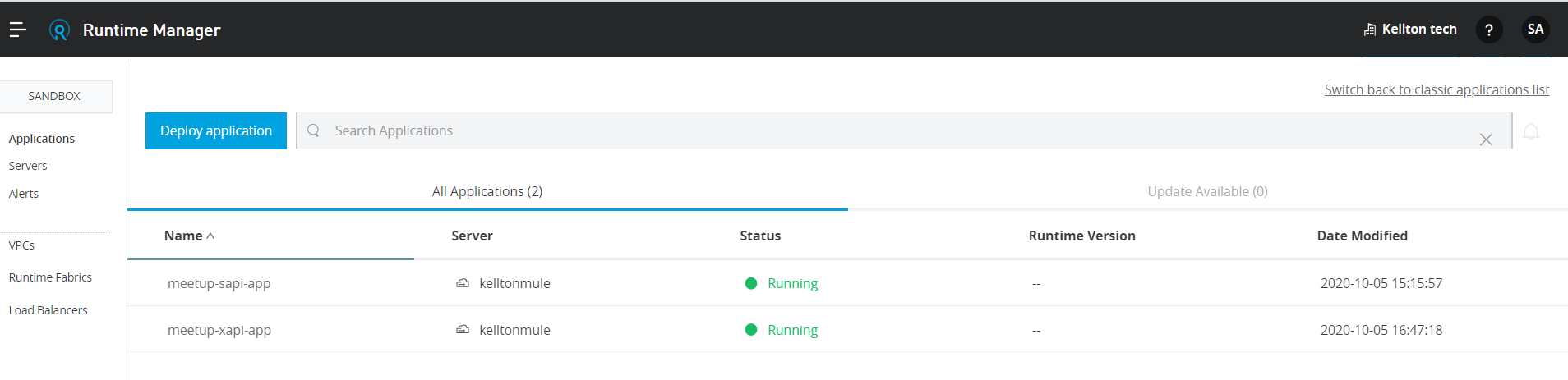 runtime manager