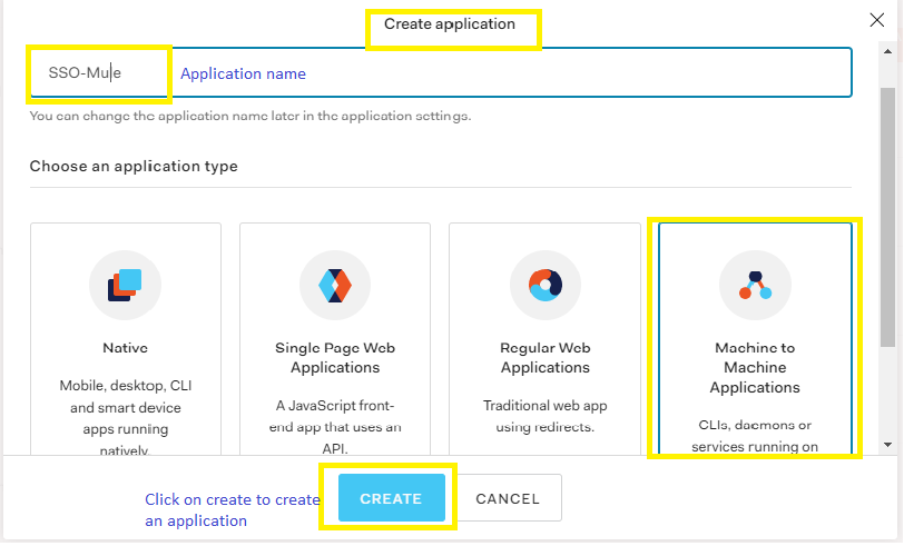 create application