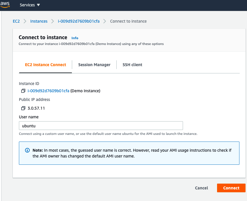 connect to instances