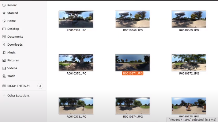 organize 360 images