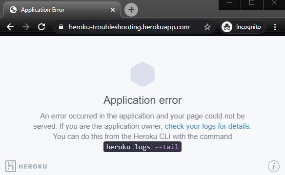 application error