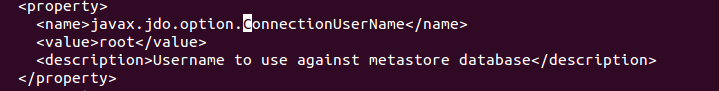 2. User name to connect with MySQL Database
