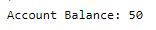 account balance