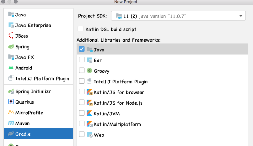 creating a new Gradle repository
