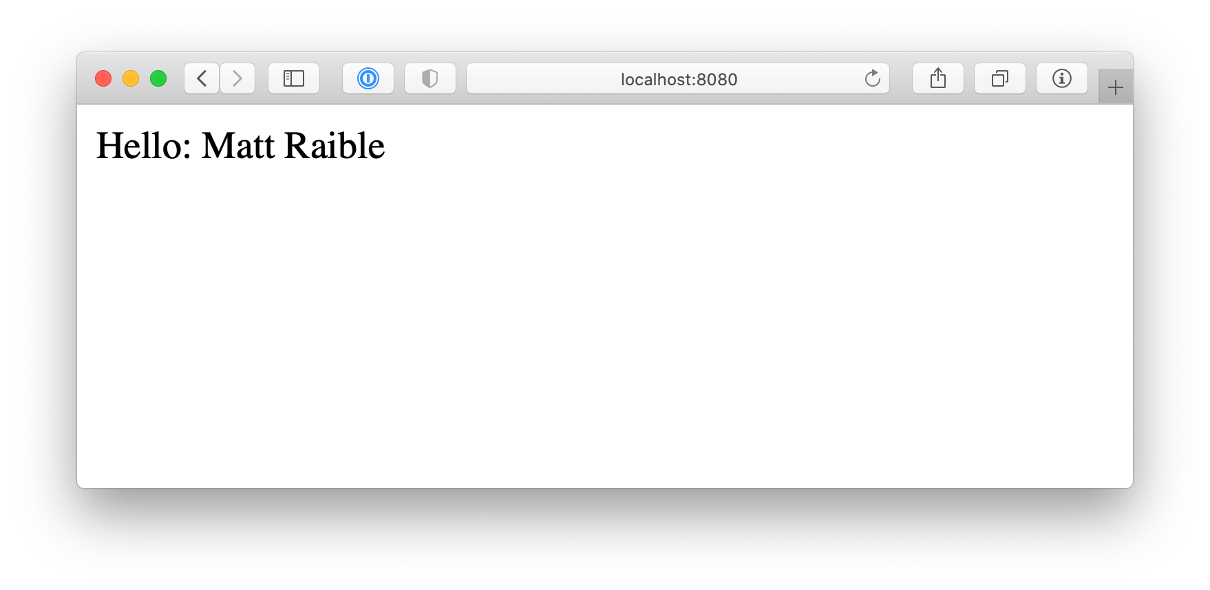 Hello: Matt Raible screenshot