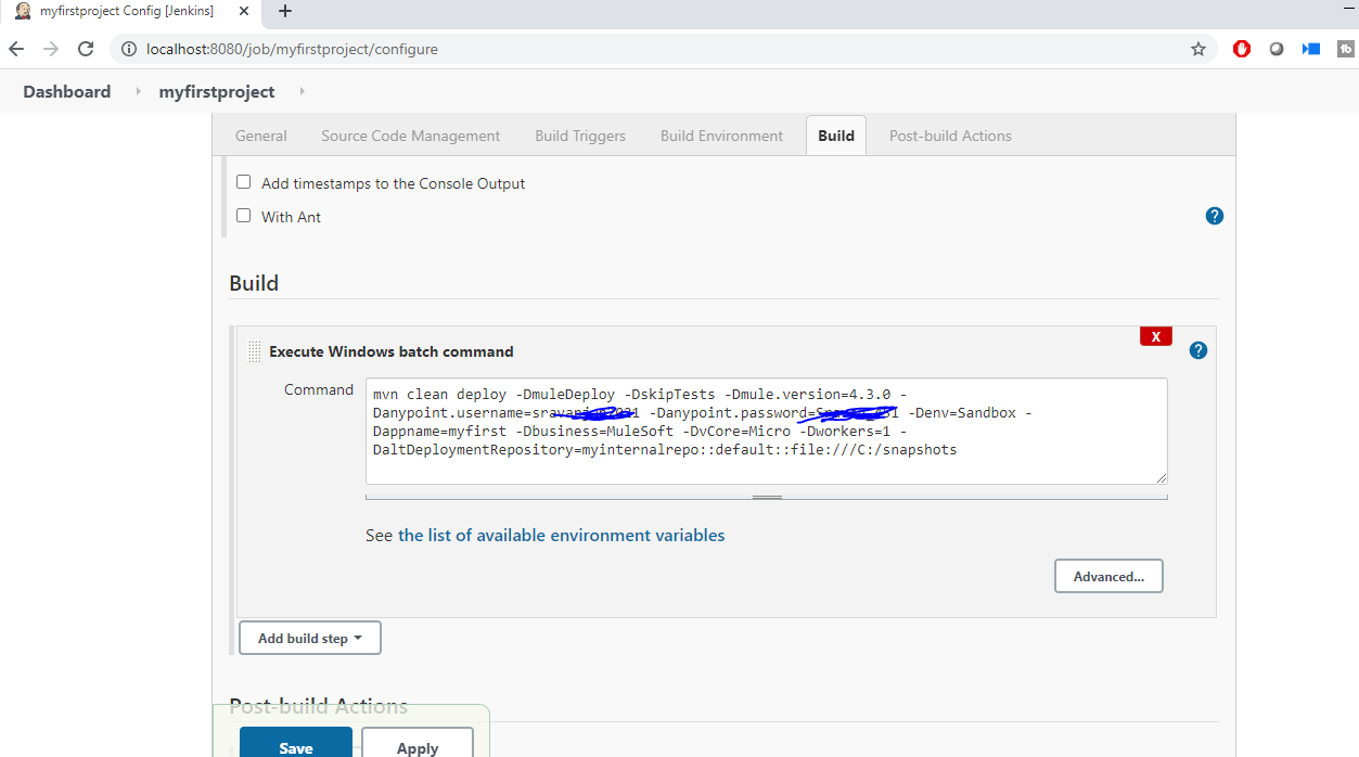 Execute Windows batch command screenshot