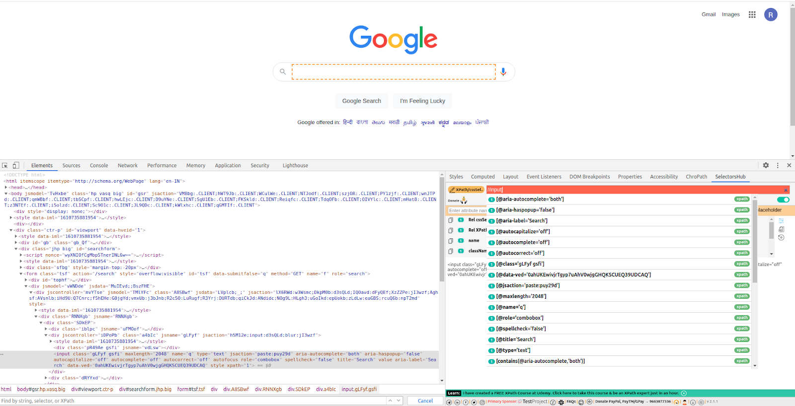 Google screenshot 2