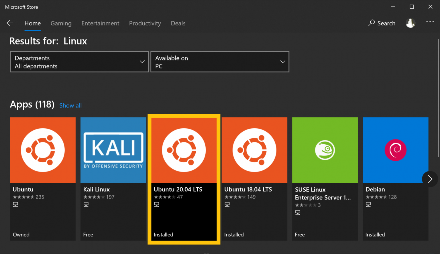 Linux application. Microsoft store установить. /home linux. ubuntu 20.04 в стиле windows 10. ubuntu на wsl2 в windows 11 с поддержкой графического интерфейса.