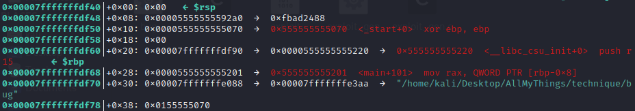observe the stack