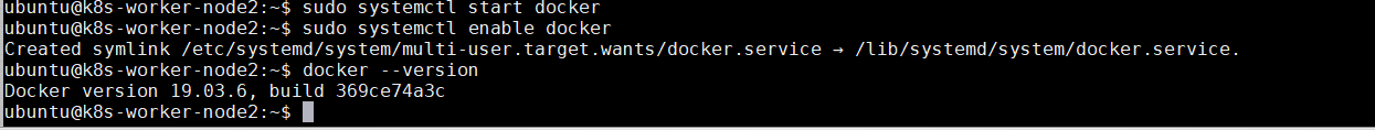 Figure 3: Verification of docker installation