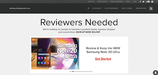 Product testing affiliate program