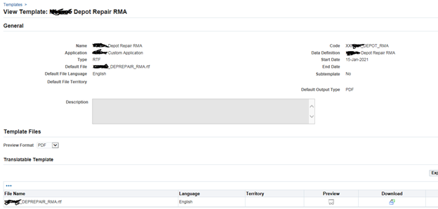 Creating a new template