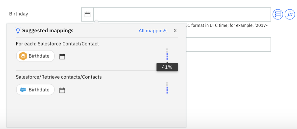 Figure 4: Field Level Suggestions for a simple field