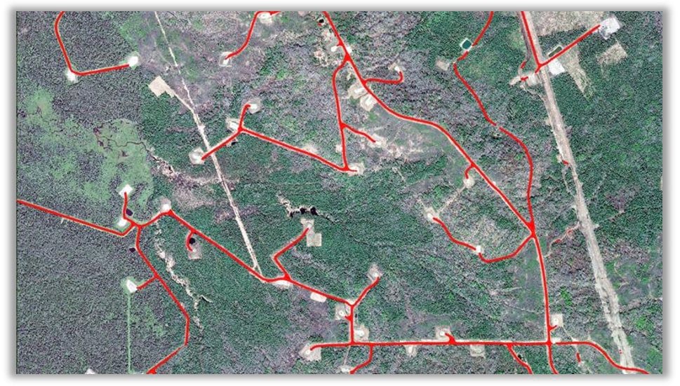 Model applied to dirt roads